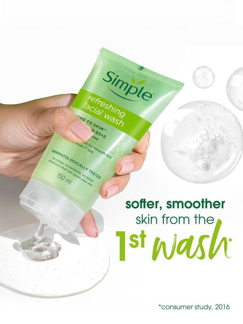 Simple Kind To Skin Refreshing Facial Wash - 150 ml